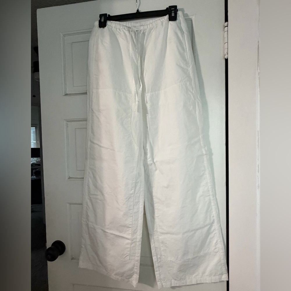 Eterne Classic White light cotton pull on pants Authentic